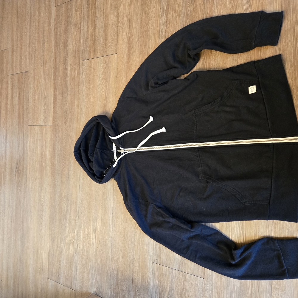 Marine Layer Black Zip-Up Hoodie